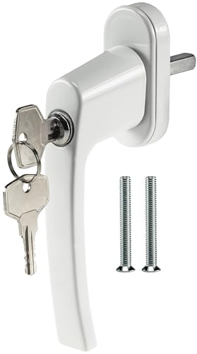 ChiliTec Fenstergriff Türgriff abschliessbar Fenstersicherung mit Schloss Sicherung Kindersicherung für Fenster Tür Balkontür mit 2 Schüssel Weiß ChiliTec Fenstergriff Türgriff abschliessbar Fenstersicherung mit Schloss Sicherung Kindersicherung für Fenster Tür Balkontür mit 2 Schüssel Weiß