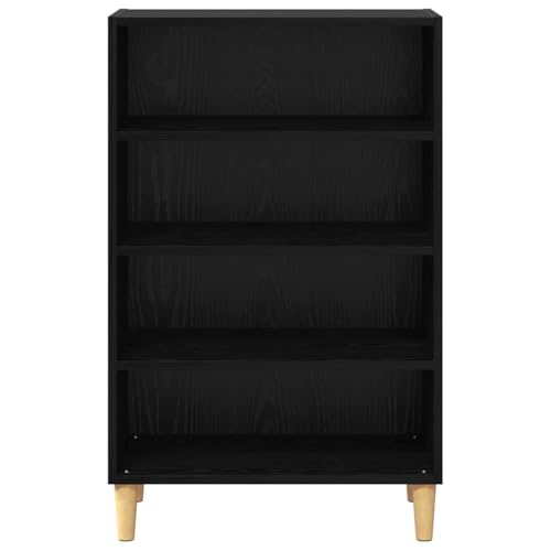Aparador de madera de roble negro con espacio de almacenamiento interior 6
