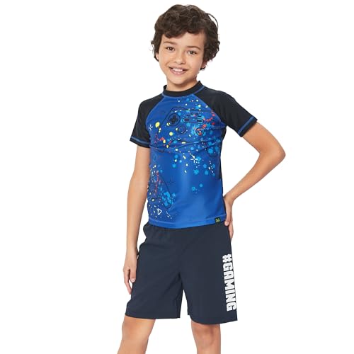 Harry Bear Boys Gaming Console Swim Set Two Piece Swimsuit For Kids Black 8 thumb #1