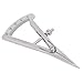 Zkydhbd Divisore in pelle regolabile in acciaio inox per uso artistico professionale ergonomico in pelle artigianale divisore ala strumento immagine