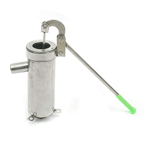 Hand Well Pump Stainless Steel Manual Water Pump Handheld Well Press Suction Pump Hand Shake Water Pumping Tool for Home Garden Yard 10M Depth Groundwater