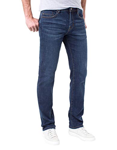 Liverpool Men's Regent Relaxed Straight with Coolmax Jeans, Navajo Dark, 36x30