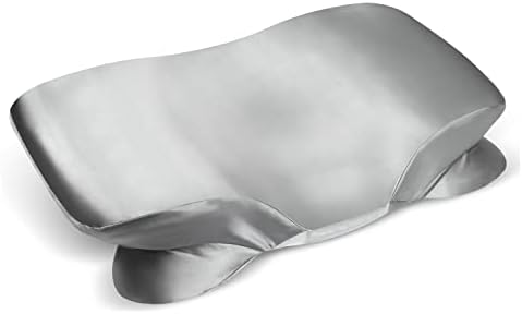Satin Pillowcase for Zelimun Cervical Pillow, Ergonomic Case, Smooth & Soft Sleeping Pillowcase, Gray Pillow Cover with Zipper