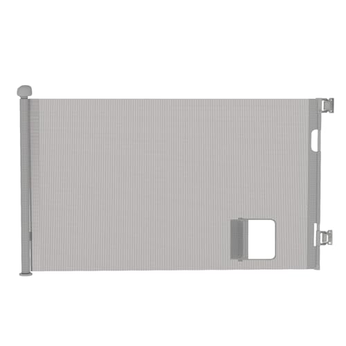 homewell 180cm Treppenschutzgitter Ausziehbare für Babys, Türschutzgitter mit Katzenklappe, Türschutz für Treppen/Türen/Innen & Außen,...