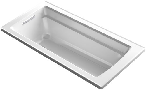 KOHLER K-1948-0 Archer ExoCrylic 66-Inch x 32-Inch Drop-In Bath with Reversible Drain, White KOHLER K-1948-0 Archer ExoCrylic 66-Inch x 32-Inch Drop-In Bath with Reversible Drain, White