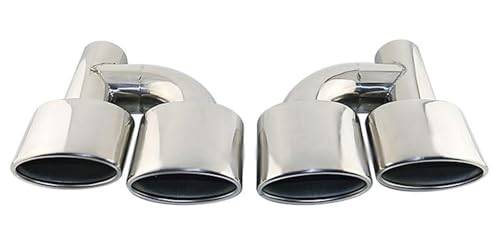Silencieux d'échappement double embout ovale 63mm compatible pour W204 W211 C63
