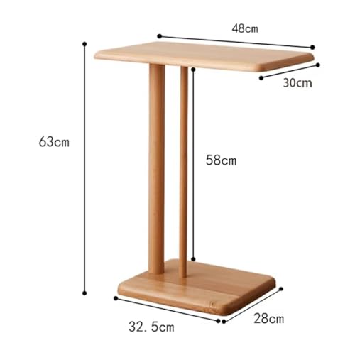Mesa de centro rectangular de madera para leer junto al sofá en espacios pequeños 2