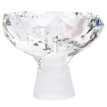 MOB Diamond Hookah Bowl â€“ Solid Glass Bowl for Every Style of Hookah â€“ Durable and Long Lasting (Clear)