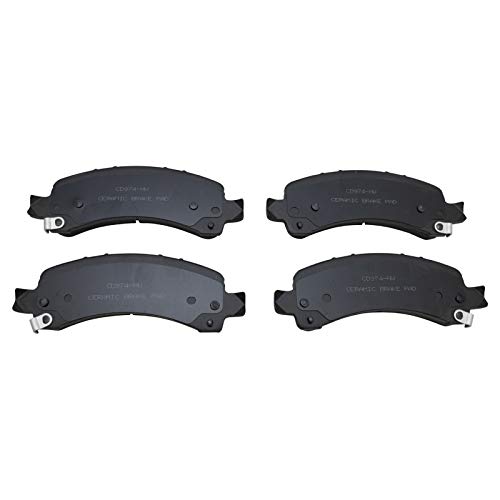 Image of TRQ Rear Brake Pad & Rotor Kit Ceramic Premium G-Coated Compatible with 2008-2014 Chevrolet Express 1500 2008-2013 GMC Savana 1500