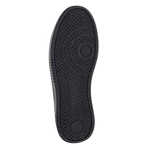 Levi's Mens Drive Lo Synthetic Leather Casual Lace Up Sneaker Shoe, Black Mono, 12 M4