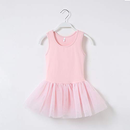 Stelle Girls Ballet Leotards Dance Tutu Skirt Dress Outfit (Toddler/Little Kid/Big Kid) (Ballet Pink (Tank Top), 5T) #TOP4
