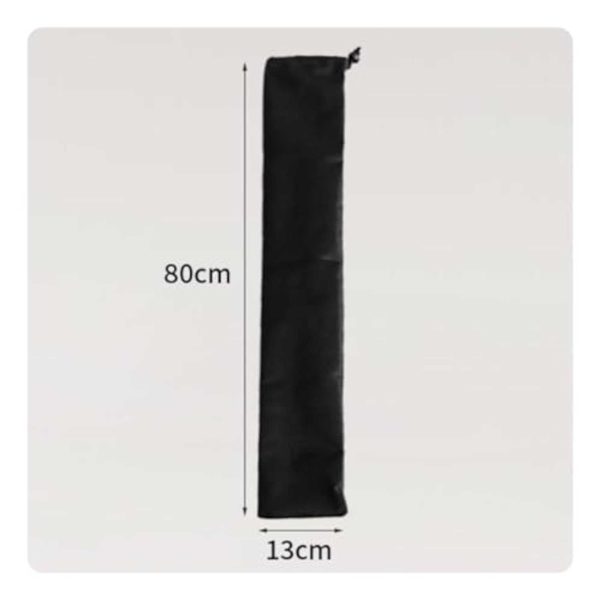 Long Drawstring Storage Bag, Black