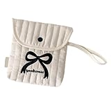 Tragbare Wiederverwendbare Sanitärproduktspeicherbeutel Dekorative Cartoon Bögen Design Reisefreundlicher Kosmetikbeutel Für Frauen Leichtes Sanitärprodukt Organizer