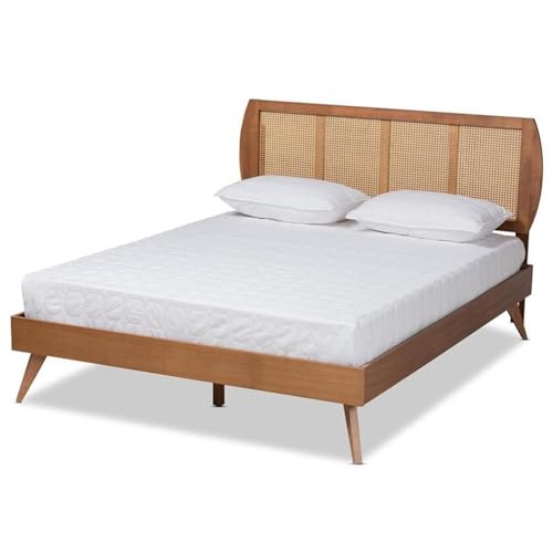 Baxton Studio Asami Walnut Brown Finished Wood Queen Size Platform Bed