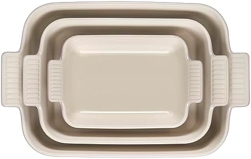 Le Creuset Stoneware Heritage Set 3 Rectangular Dishes, Marseille - Thumbnail 3