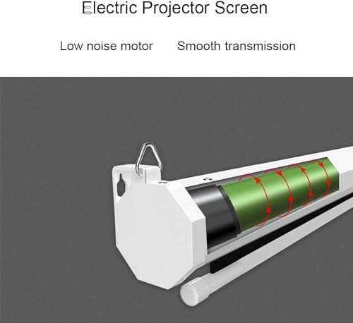 Pantalla de proyección eléctrica 100 pulg 16:9 blanca mate miniatura 4