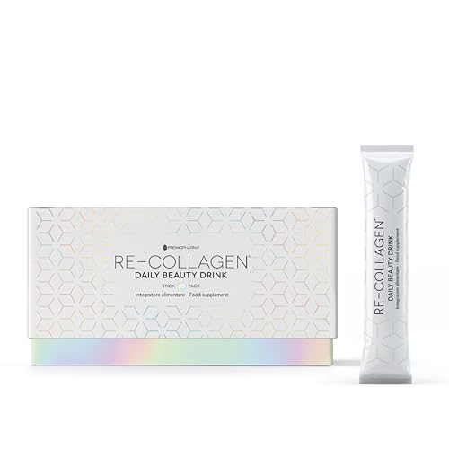 Re-Collagen Daily Beauty Drink - Integratore Alimentare - A base di ABC COMPLEX con acido ialuronico - Anti age, per il collagene - 60 stick pack da 12 ml