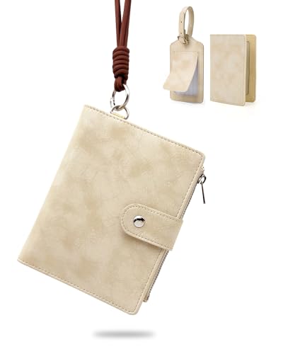 Aurevoxen Passport Wallet for Travel, Luxury Vegan Leather RFID Blocking Passport Holder & luggage tag for Women Men, Wristlet Wallet with Zipper Pocket, Couple Travel Essentials