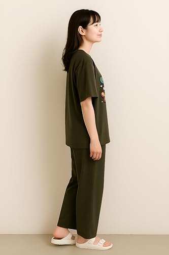 Image of My Swag Womens Printed Nightwear Set | Printed T-Shirt & Lower Set for Womens&Girls