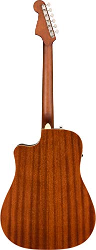Fender Redondo Player Acoustic Guitar, with 2-Year Warranty, Natural, Walnut Fingerboard