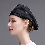 Chef Hat for Women Men Catering Cooking Mesh Chef Cap Baker Waiter Beret Hat
