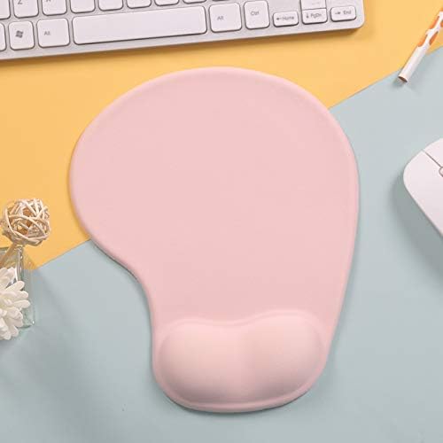 Ergonomic Mousepad with Wrist Support - Protect Your Wrists and De-Clutter Your Desk - Premium Mouse Pad with Wrist Rest - Latest Custom Non-Slip Design (Pink)