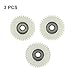 3-Pack 36T Nylon and Metal Gear for MXUS 500W E-for Bike Hub Motor Replacement, White 47mm Diameter, 8mm Inner Diameter