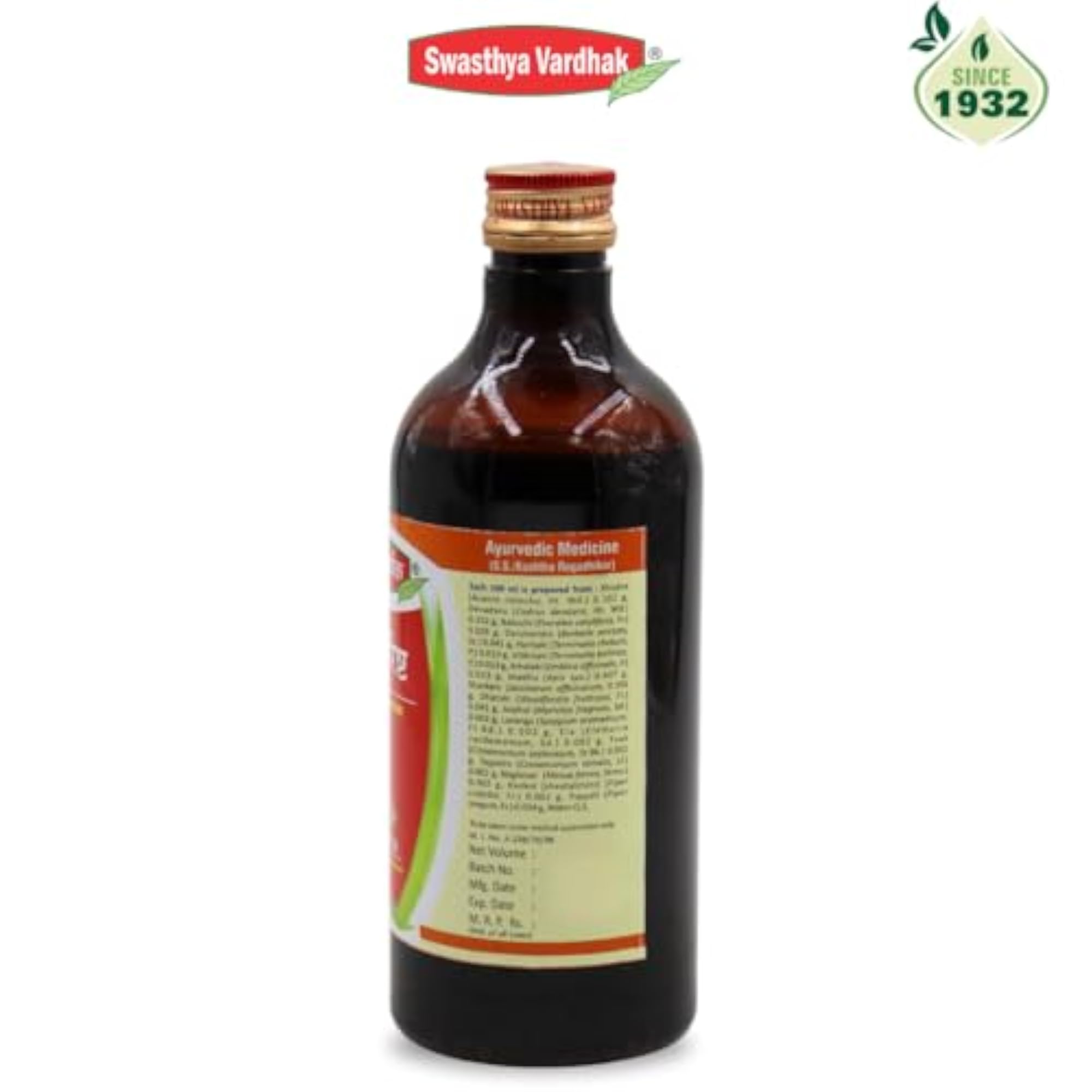 SWASTHYA VARDHAK KHADIRARISHTA Ayurvedic Tonic 450 ml