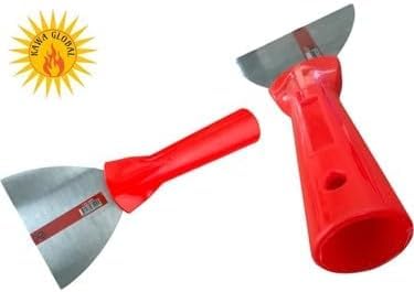 FEYZAYAPI Plastik Saplı Metal Spatula Sıva Duvar Macun Boya Kazıma Ispatulası 10 cm Takılabilir Sap
