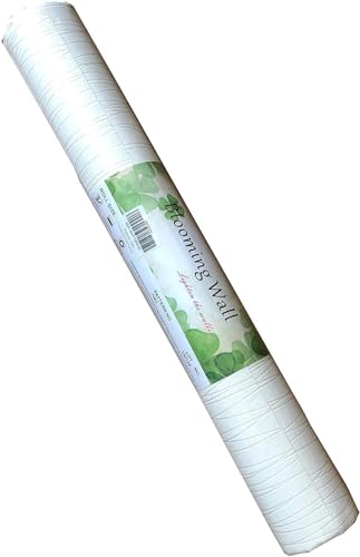 Blooming Wall:Peel and Stick Textured Wallpaper Non-Woven Classic Plain Stripe Moonlight Forest Grey Wallpaper Wallcovering in Livingroom Bedroom, 34.2 Square feet/roll