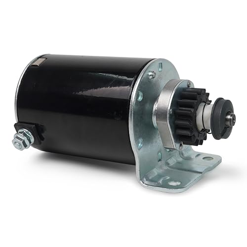 16 Tooth Starter Motor Replaces for 497595 Briggs and Stratton Starter, Compatible with John Deere Z235 Z255 Z425 Z435 Z445 Z465 Z335E Z355E Z515E Z525E Z345R Z355R Z365R Z375R Z535R Zero-Turn Mowers