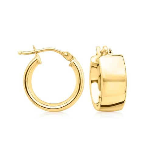Image of Ross-Simons Italian 14kt Yellow Gold Huggie Hoop Earrings
