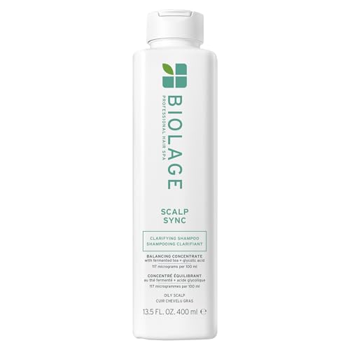 Biolage Shampoo Riequilibrante per Cute Grassa, Adatto a Tutti i Tipi di Capelli, Arricchito con Tè Fermentato e Acido Glicolico, Clarifying Shampoo, Scalp Sync, 400ml