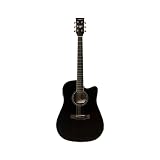 Violão Folk Cutaway Elétrico Vogga Preto Versalis Vcp480