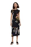 Desigual Robe Delaware pour Femme, Noir/Blanc, XL