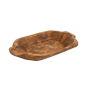 Carved Wooden Dough Bowl Primitive Wood Trencher Tray Rustic Home Decor 20 12 Quality Supplies for Your Perfect Home Design by CharmingSS