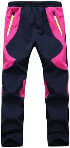 Echinodon Kinder Gefütterte Hose Softshellhose Winddicht Wasserabweisend Atmungsaktiv Warm Outdoorhose Skihose