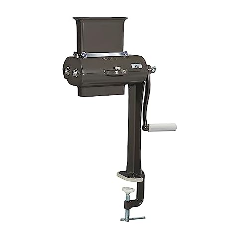 Weston Manual Support Beef Jerky Slicer, Quick and Easy Operation For Cuts Up To 5” Wide x 1.25” Thick, Durable Aluminum Construction, Stainless Steel Blades, Charcoal Gray Cover
