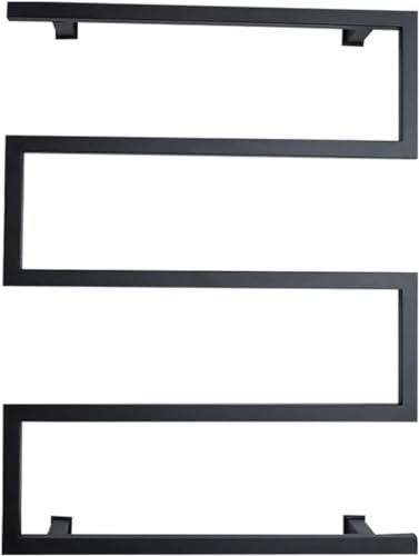 Toallero eléctrico de acero inoxidable negro 800x600mm para secar toallas