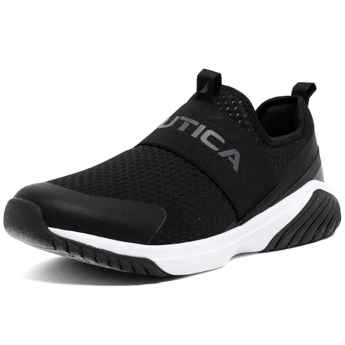 Image of Nautica Men's Slip-On Sneakers - Casual Fashion Shoes for Walking, in Medium & Wide Widths