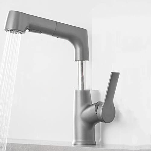 Mitigeur de lavabo avec douchette haut de gamme en laiton blanc pour salle de bain design