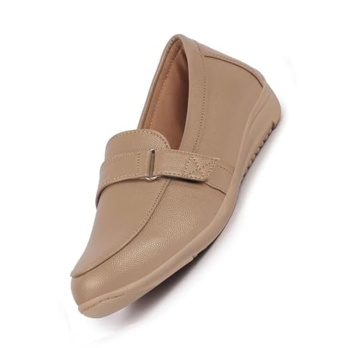 Image of FAUSTO Women's Comfortable Formal Adjustable Strap Hook and Loop Slip On Shoes|Party Shoe|Office Shoe