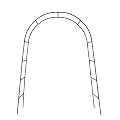 Garden Arch Metal Garden Arbor, 7.9Ft Garden Arch Trellis for Climbing Plants Outdoor Wedding Party, Decor Garden Arbors and Arches 7.9Ft (H) x 4.6Ft (W)