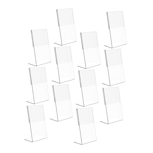 Porte-numéros de table acrylique transparent format A6 vertical étanche pour bureau