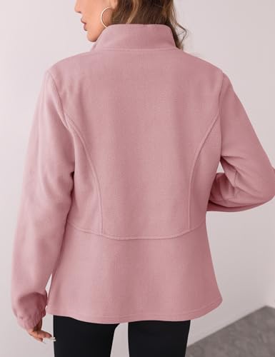 IECCP Fleecejacke Damen Durchgehender Reißverschluss Outdoor Fleecejacken Leicht und Warm Mode 2025