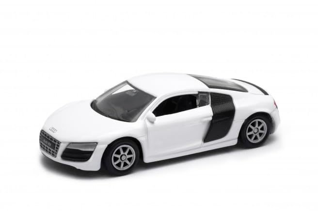 OPO 10 - Miniature car compatible with Audi R8 V10, 1:64 scale, 3 inches (7.5cm), Welly SUP41, Multicolor