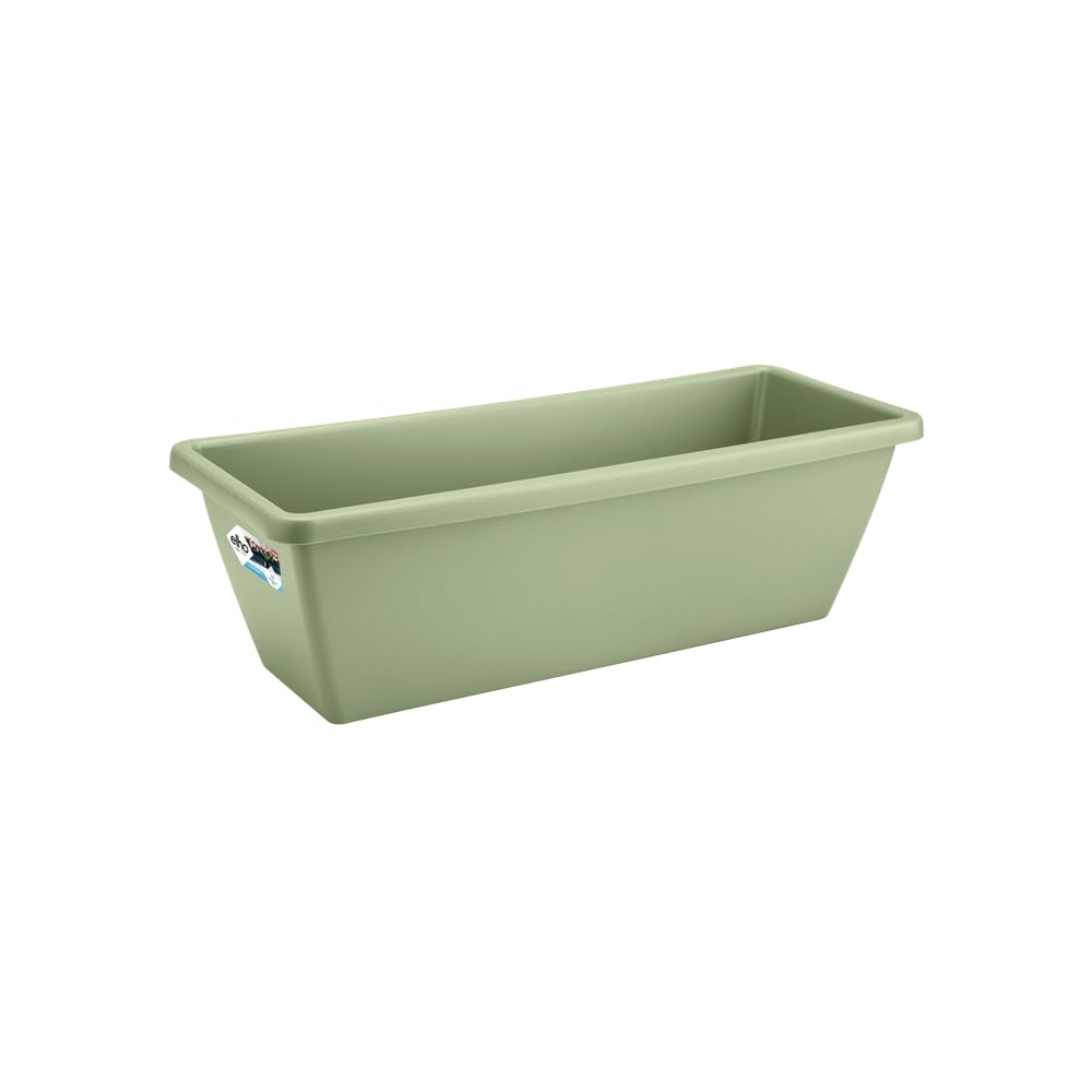 elho Barcelona Trough 50 - Planter for Balcony & Outdoor - Ø 49.8 x H 16.0 cm - Green/Pistachio Green