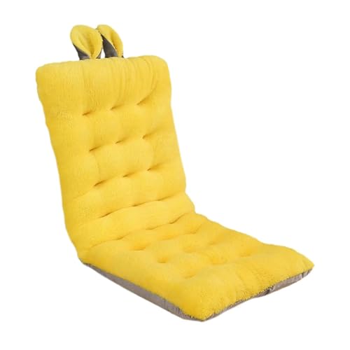 HONGYEMY Deckchair Cushion Office Chair Cushion Deck Chair Cushion Plush Soft Chair Mat Chair Seat Pad Back Cushion with Ties for Bedroom Living Room Dorm Apartment Patio For Porch Swing(Yellow)