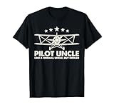 zio pilota come uno zio normale ma più fresco aereo aviazione maglietta