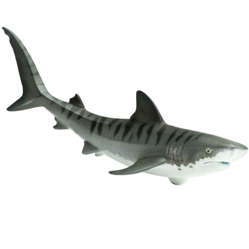 Tiburón Tigre 10.7cm | Figura de Animal Marino | No tóxico y libre de BPA | Apto para niños de 3 años en adelante | Safari Ltd